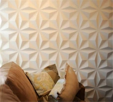 3D Wall Panels PVC 30cm Decorative Ceiling Tiles Wallpaper Diamond White 12pcs