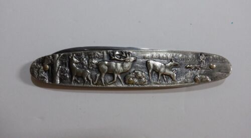 Boker Tree Brand Metal Relief Elk Scenes 3 3/8" - Picture 3 of 8