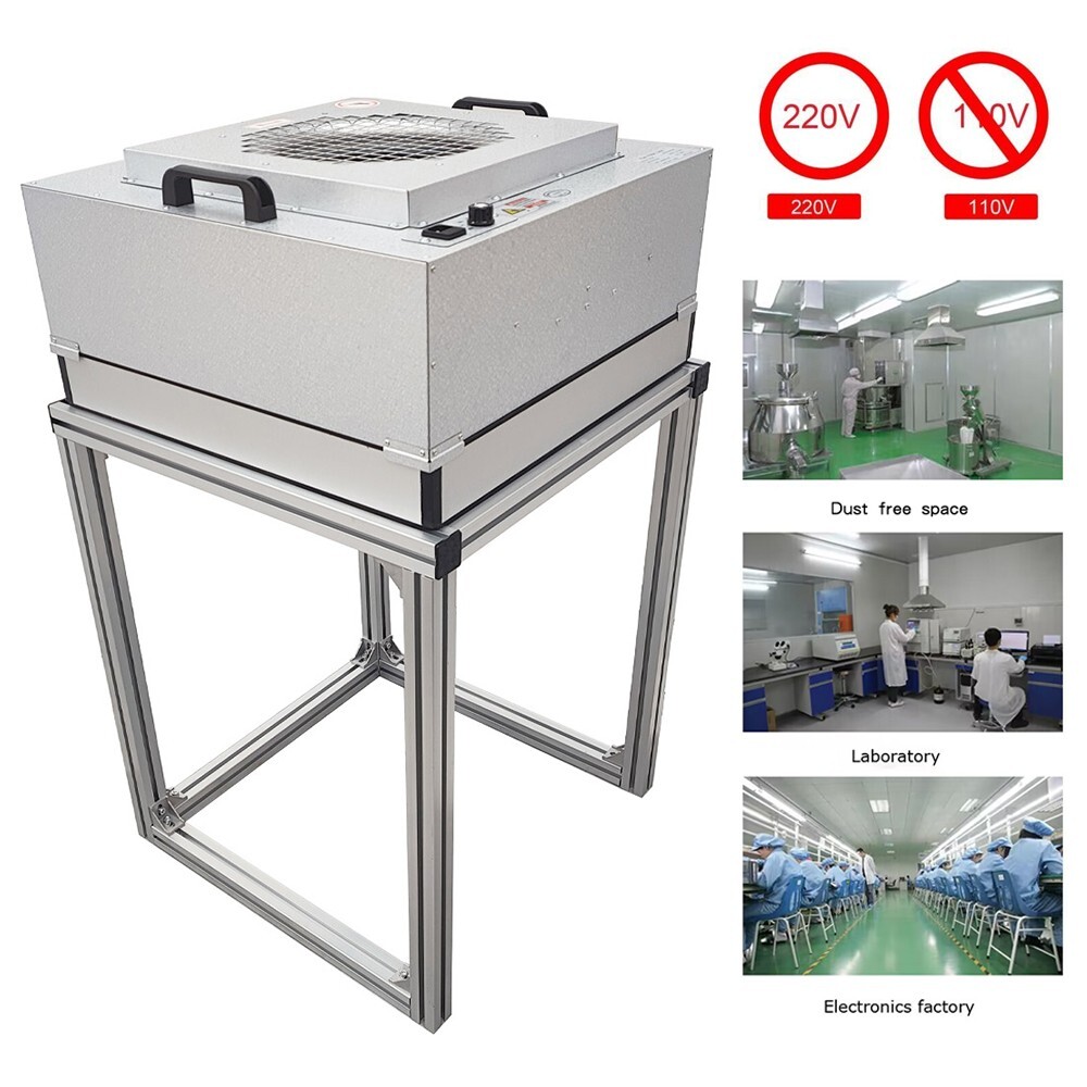 23.6×23.6in Vertical Laminar Flow Hood Air Flow Clean Bench 99.99%HEPA Filter US