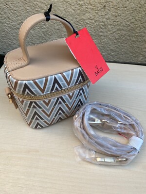 NEU V BAGS MARIO VALENTINO SPA MINI TONIC PRINCESS CROSS BODY/UTILITY BAG/BEIGE