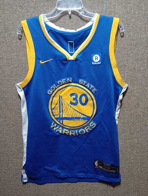 Nike Stephen Curry Golden State Warriors Jersey, Size 48 Blue | eBay