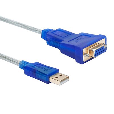 6 Feet USB to RS232 DB9 Female Serial Adapter Cable Windows 11 10 8 7 M...