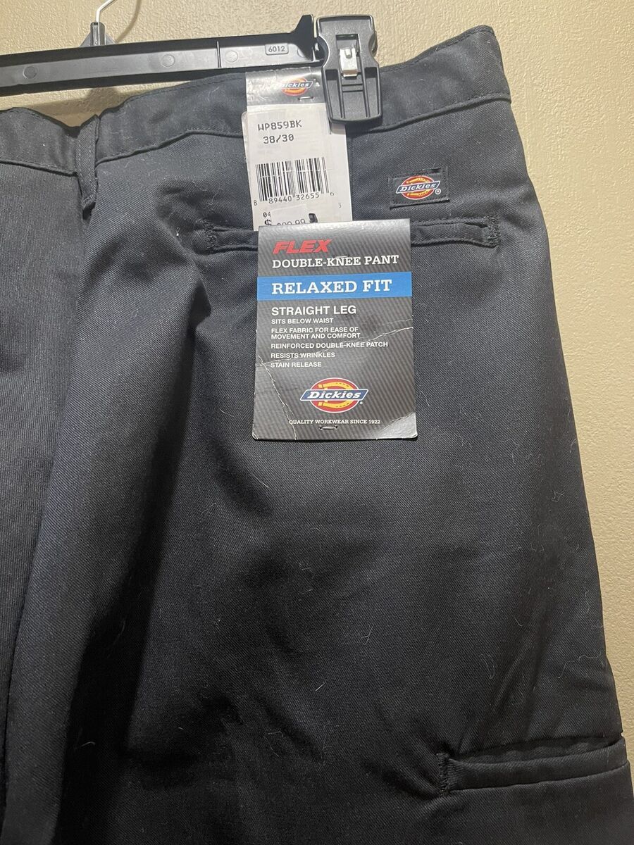 Dickies Men's 38 x 30 Black Double Knee Relaxed Fit Straight Dickies Men's 38 x 30 Black Double Knee Relaxed Fit Straight