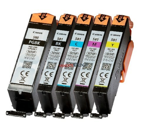 5 ORIGINALE CARTUCCE Canon PGI580 CLI581 Pixma TS705a TS6350a TS8350a TS6351a