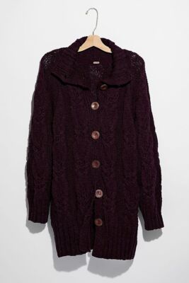 free people espresso cardi