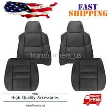 FOR 2008 2009 2010 F250 F350 F450 Super Duty Lariat Both Side Seat Cover Black