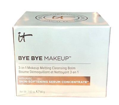 IT COSMETICS BYE BYE MAKEUP 3-n-1 Cleansing Balm SKIN-SOFTENING 2.82 Oz SEALED`