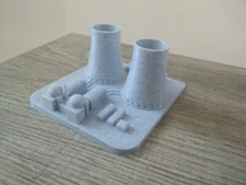 Nuclear Power Plant Reactor and Cooling Towers 3D Printed Architectural Model