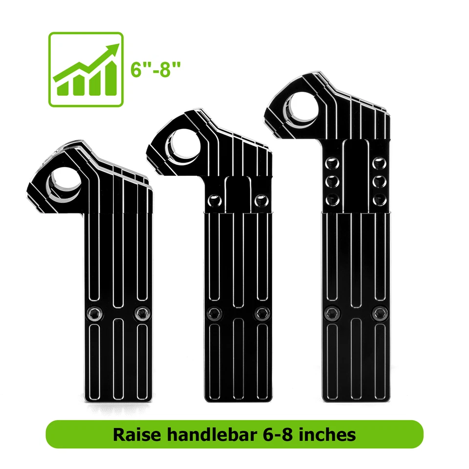 Регулируемый подъемник руля 6 дюймов 8 дюймов 1,5 дюйма для Harley Dyna Softail Sportster - Изображение 3 из 4