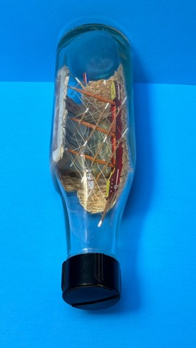 Vintage Ship in a Bottle Folk Art Diorama - Picture 18 of 19