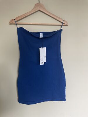New Zara Denim Tube Dress Bodycon Tight Mini Dress Blue Dye S | eBay