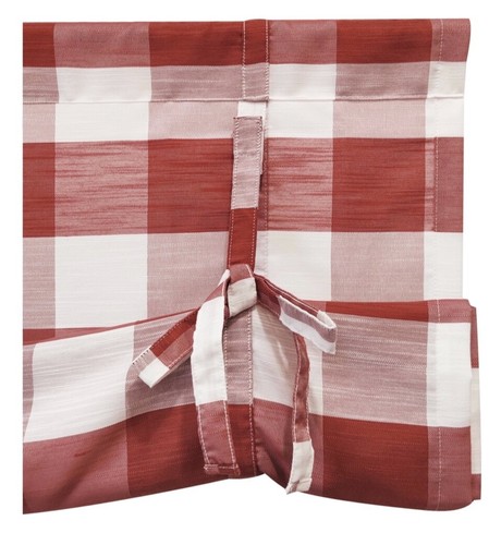 Better Homes & Gardens Buffalo Check Balloon Shade Brick Red/White 42”x 63” - 第 6/11 張圖片