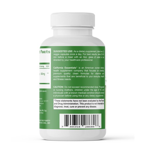 Moringa Oleifera Helps Improve Mood, Natural Energy Booster - 120 Veggie Caps - Picture 3 of 3