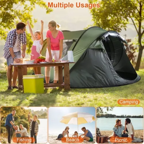 5-8 Person Pop Up Tent Automatic Setup Camping Tent Waterproof Instant Setup Ten