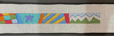 S Roberts Cook Adult Swirly Theme Belt Handpainted Needlepoint Canvas
