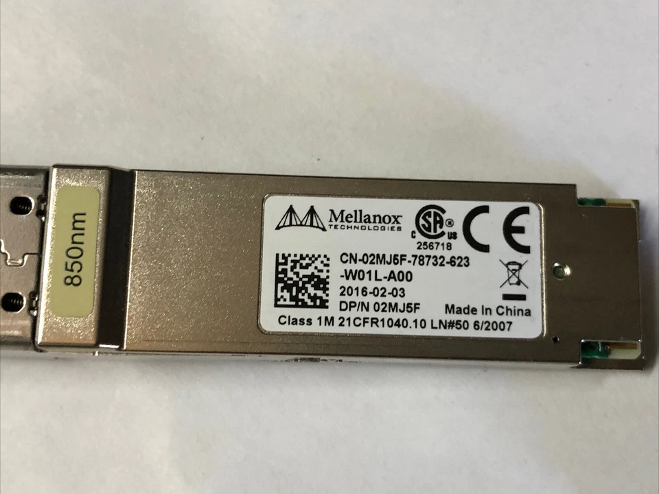 Dell Mellanox 2MJ5F 40Gbps Ethernet QSFP 850nm Transceiver 02MJ5F - Image 4 of 4