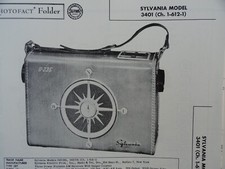 Original Sams Photofact Manual SYLVANIA 3401 Ch. 1-612-1