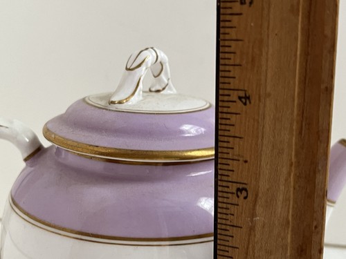 Vintage Set Of 3 Royal Worcester Lilac/ Gold Demure Coffee Tea Chocolate Pots - Picture 12 of 24