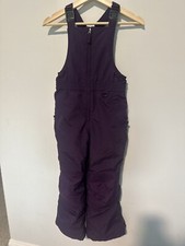 Lands' End Squall Bib Snow Pants Youth Size 8 Grow A Long Purple