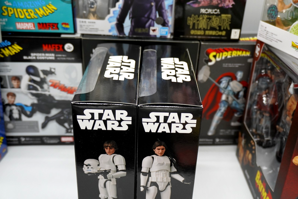 MAFEX Luke Skywalker #257 & Han Solo #258 Set Star Wars Action