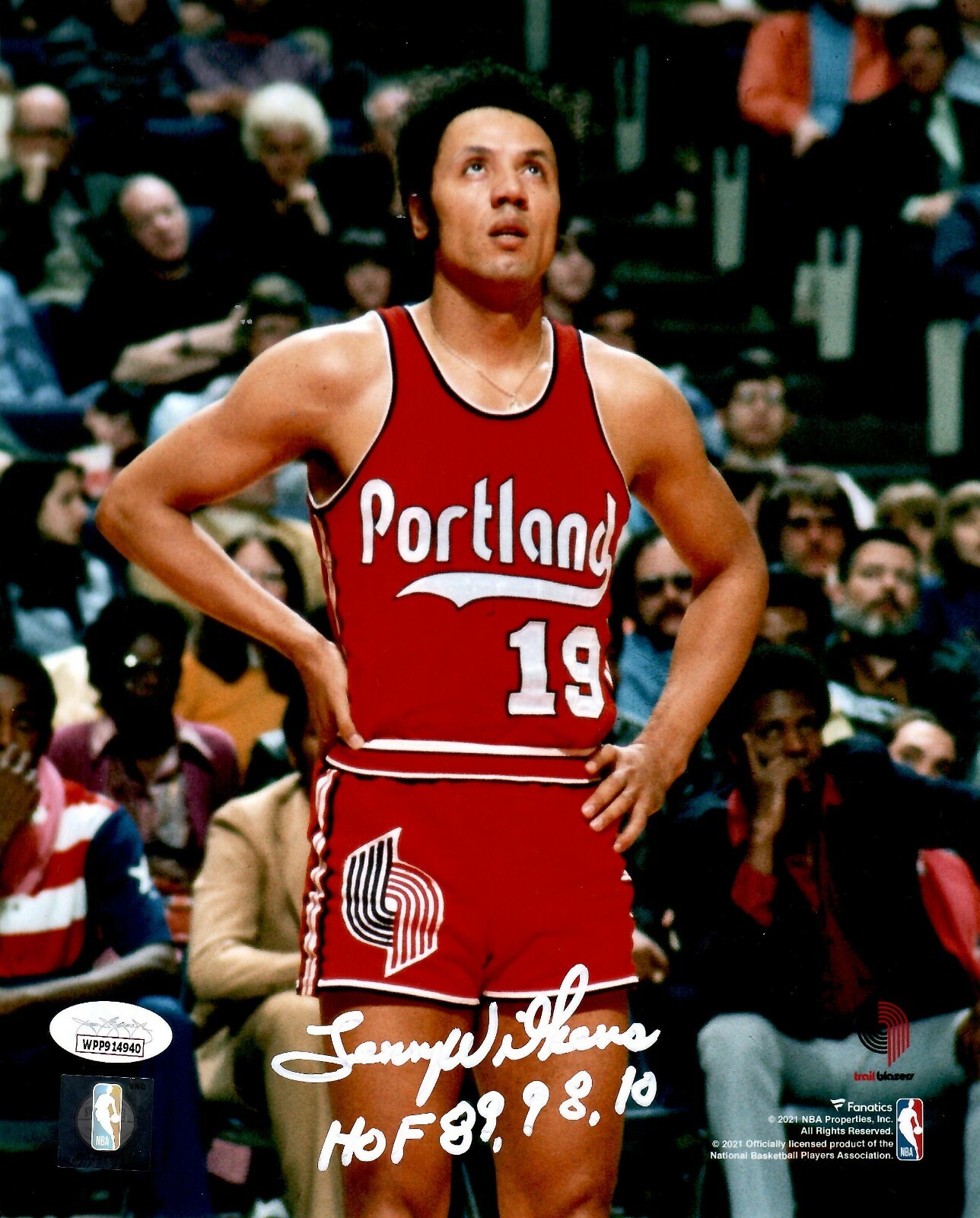 Lenny Wilkens Autographed Signed Portland Trail Blazers inscribed 8x10 photo NBA Port Land Trail Blazers JSA 
