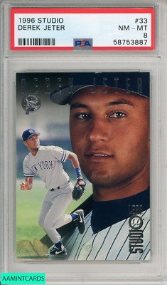 1996 STUDIO DEREK JETER #33 NEW YORK YANKEES HOF PSA 8 NM-MT | eBay