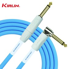 NEW 20ft Kirlin 1/4" Mono M/M Straight to Right Angle Instrument Cable, Blueline
