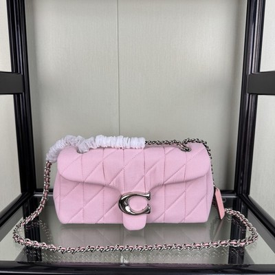 Coach CBG31 Outlet Tabby Shoulder Bag 26 Quilted Denim Ballerina Pink NWT