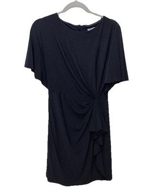Roksanda Ilincic Edition schwarz drapiert Knoten Kleid UK 12 Flatterärmel Party