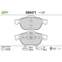 Valeo 598471 Bremsbelagsatz FüR Renault Laguna Scenic JA0 1 FA0 BG0 1 KG0 1