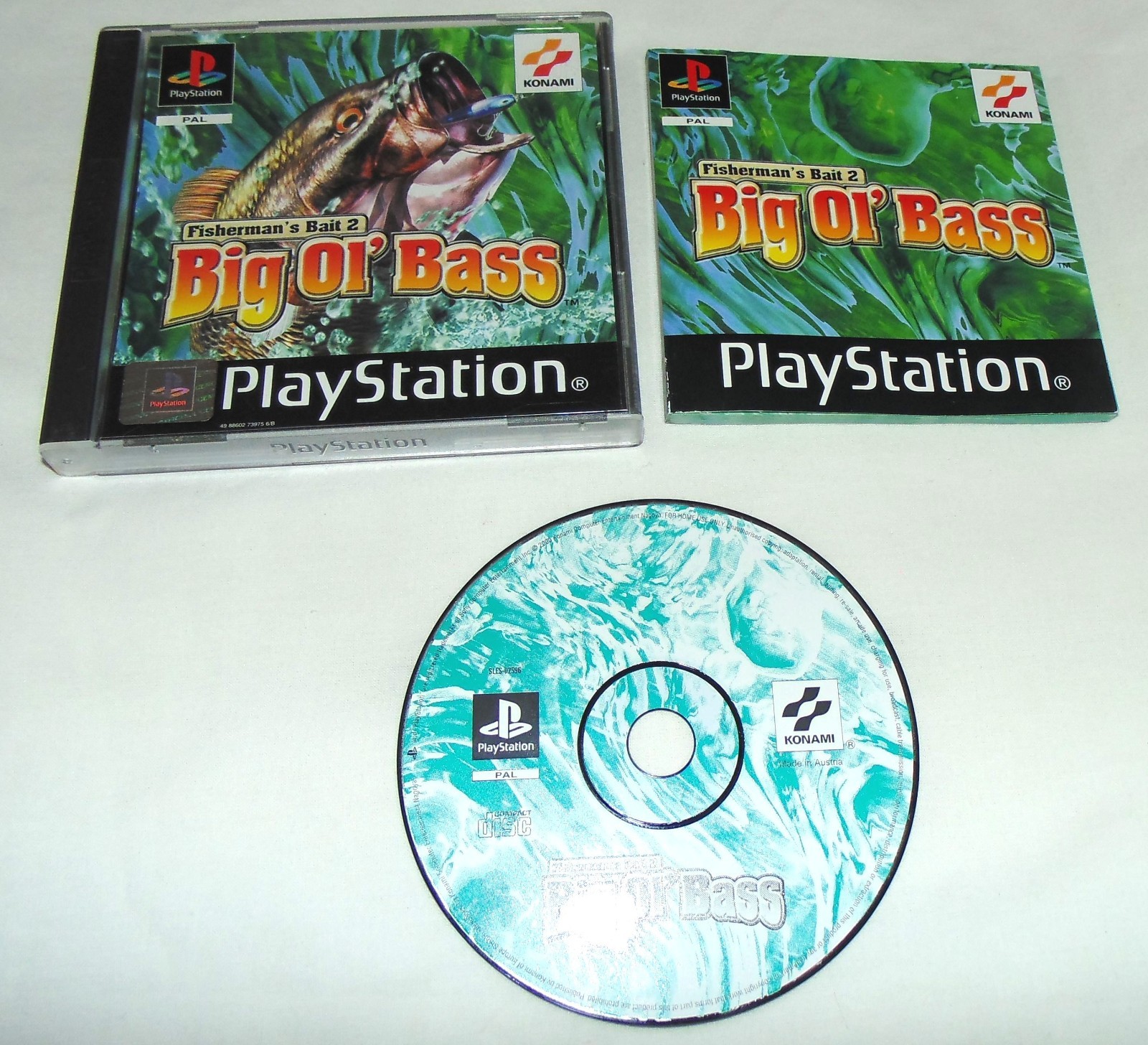 big ol’bass fisherman’s bait 2 version originale ps1 playstation complet