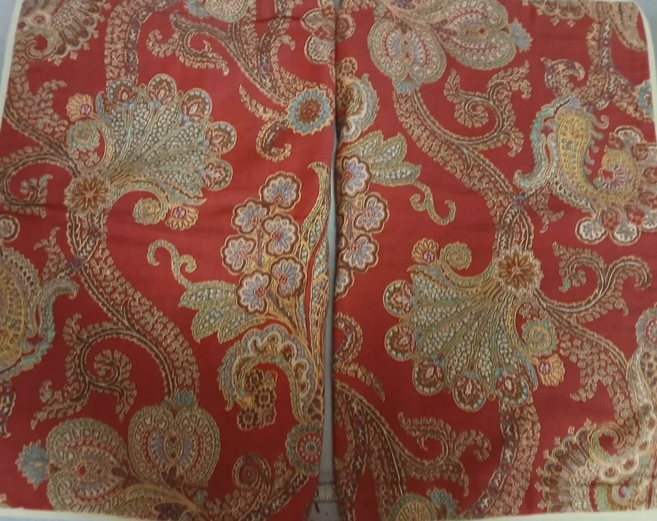 CHAPS JULIETTE PAISLEY RED/BLUE/GOLD/BROWN SET OF 2 KING PILLOW SHAMS - Image 2 of 2