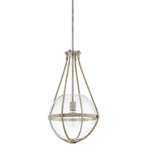 Capital Lighting Beaufort Single Light 13" Wide Pendant 327413MS Mystic Sand