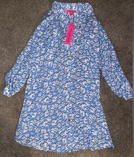 Lilly Pulitzer Lunar Blue Natalie Beach Coverup XXS New NWT Palm Beach Petals