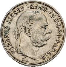 Künker: Austria, Franciszek Józef I., 5 koron 1900 KB, srebro