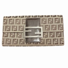 Fendi Zucca Canvas Leather Bifold Wallet  Brown FF Monogram
