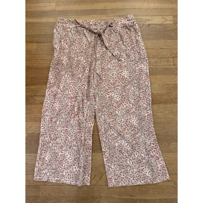 #ad Live Well Lifestyle Women#x27;s Pink Leopard Print Wide Leg Pants Size 22 24W b88 $20.00