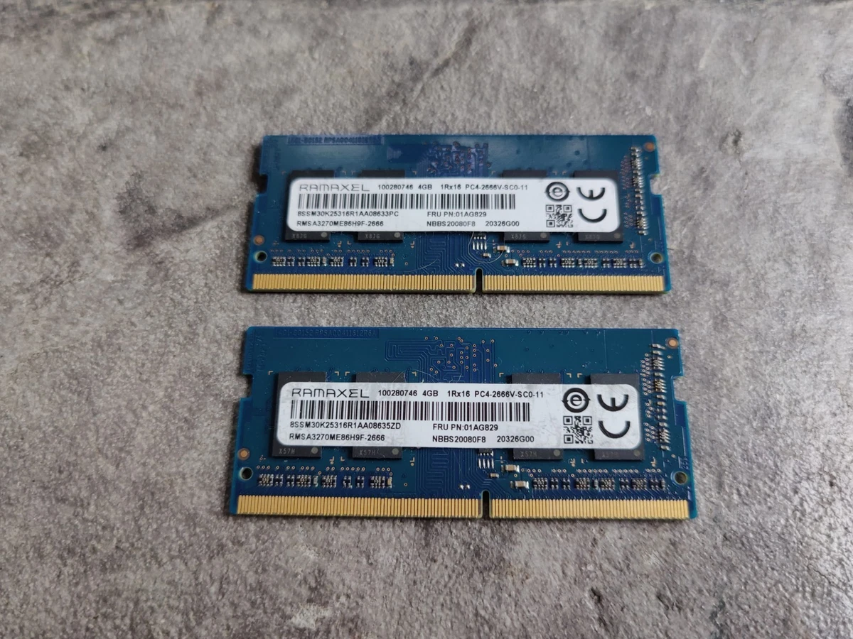 DDR4 SDRAM Ramaxel 4 GB Capacity per Module Memory (RAM) for sale