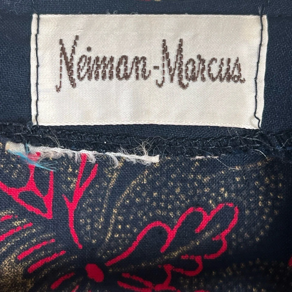 Neiman Marcus женщин кафтан платье маленький темно-синий винтажный украшенный миссис Roper богемное - Изображение 2 из 4