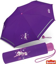Scout Regenschirm Kinderschirm Taschenschirm Schulmappe safety reflex Feenwald