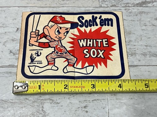 Vintage Chicago White Sox Baseball MOTOROLA QUASAR TV Sticker Decal - Picture 3 of 3