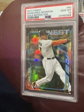 Giancarlo stanton 2014 Finest GOLD REFRACTOR #83 PSA 10 Rookie Card