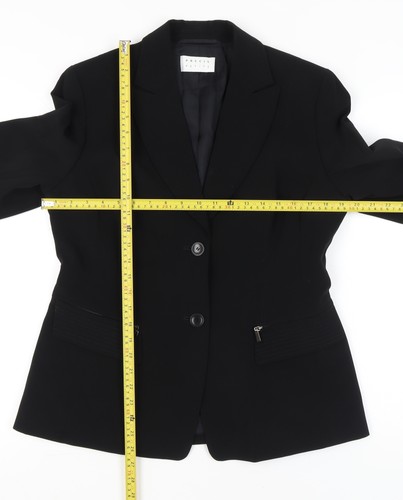 Precis Petite Womens Black Size 14 Blazer Jacket Workwear - Afbeelding 2 van 12