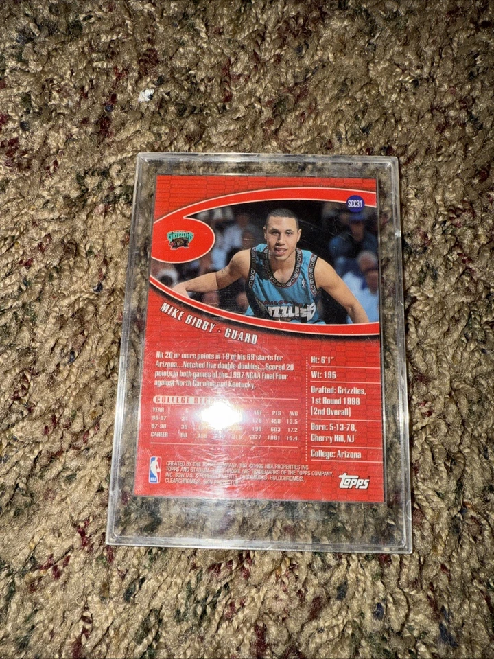 1998-99 Topps Stadium Club Chrome Refractor Mike Bibby #SCC31 Rookie RC $$$ - Image 2 of 2