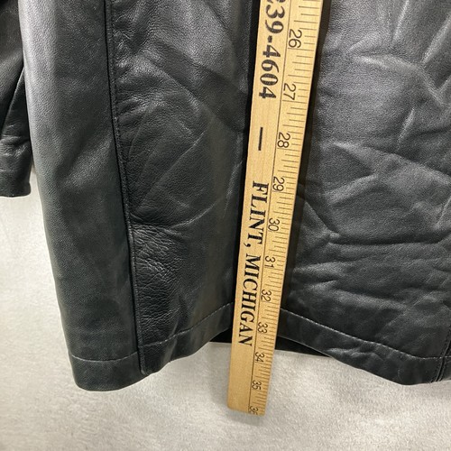 Chaqueta de cuero suave Brandini Le Collezioni para hombre - grande negra - piel de cordero usada en excelente estado - Imagen 17 de 18