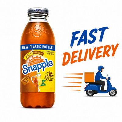 Snapple Half 'n Half Lemonade Iced Tea, 16 fl oz Plastic Bottles, Pack of 12