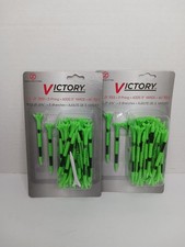Zero Friction Victory 5-Prong Golf Tees 2-3/4 Inch, Green, TWO Packs of 40 