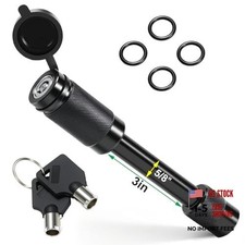 Premium Trailer Hitch Pin Lock with 5/8 Diameter 3 Inch, Fit 2" Receiver Black