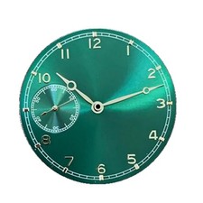 Thin Green Face 37mm Watch Dial With Hands for ETA 6497 ST3600 Movement Parts