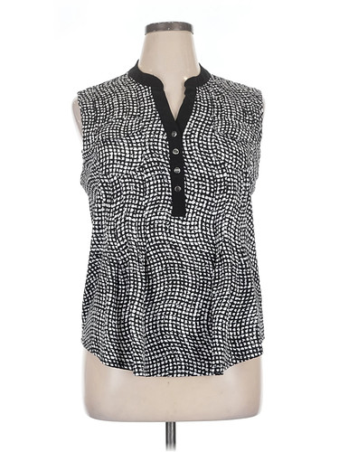 Ava & Grace Women Black Sleeveless Blouse XL Petites